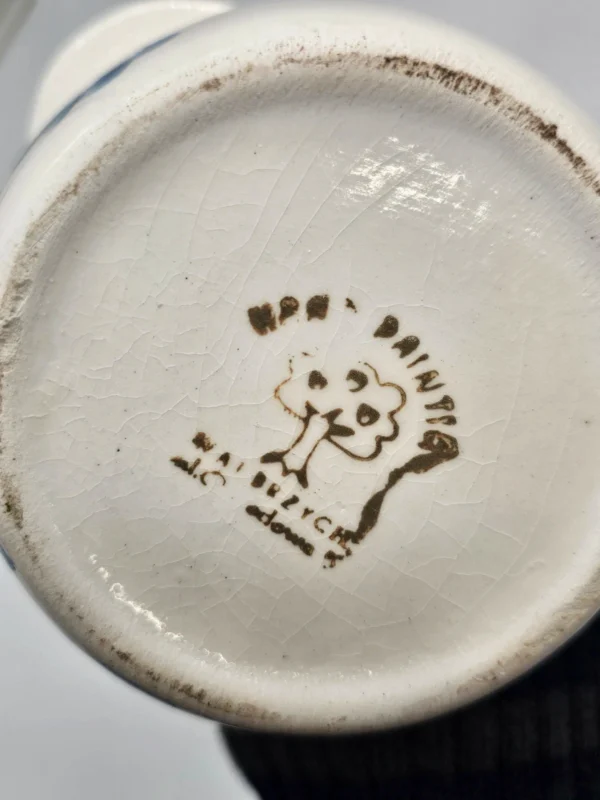Ceramiczny pojemnik z pokrywką ręcznie malowany Włocławek Marralade