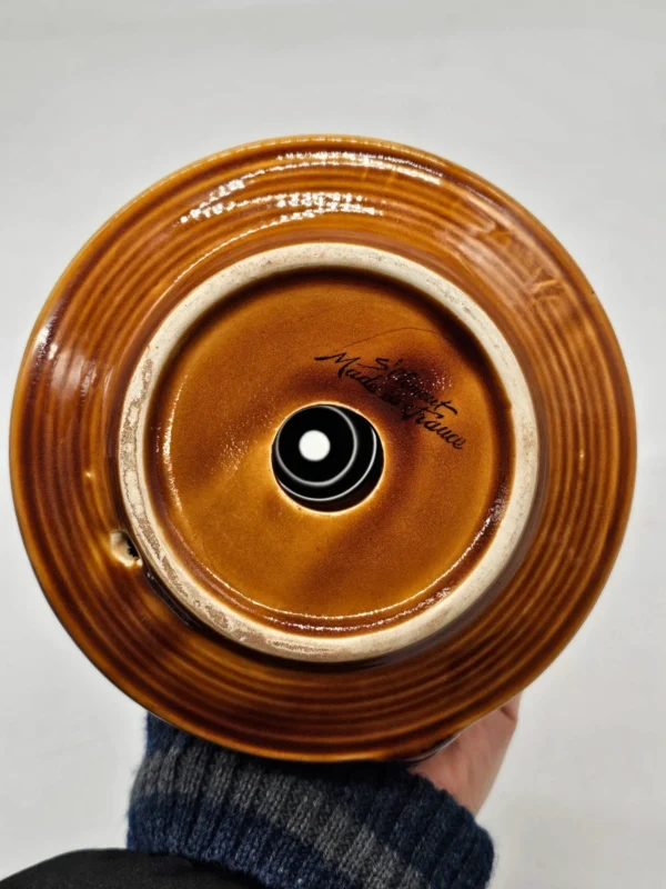 Francuski ceramiczny świecznik Saint Laurent Made in France 17 cm