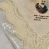 Poświęcona chusteczka pamiątkowa Ojciec Pio beatyfikacja Rzym 1999 koronka