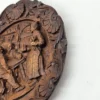 Plakieta ścienna relief scena karczemna vintage średnica 23 cm