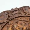 Plakieta ścienna relief scena karczemna vintage średnica 23 cm