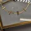Zegar kominkowy stołowy Kundo styl vintage mosiądz quartz Niemcy 17 cm