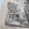 Autorska grafika tuszem Marbach am Neckar Schillerhaus Josef Sangel