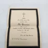 Szwedzkie zawiadomienie pogrzebowe 1949 Malmö Oryginał karta pocztowa