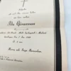Szwedzkie zawiadomienie pogrzebowe 1949 Malmö Oryginał karta pocztowa