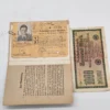 Zestaw Oryginalnych dokumentów i banknotów III Rzesza Reichsbahn Reichsbank