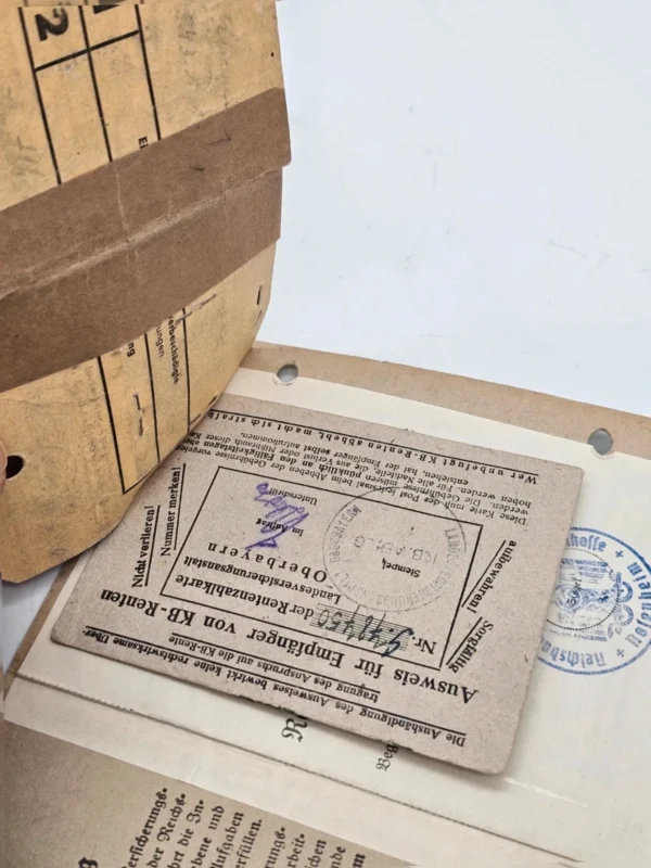 Zestaw Oryginalnych dokumentów i banknotów III Rzesza Reichsbahn Reichsbank