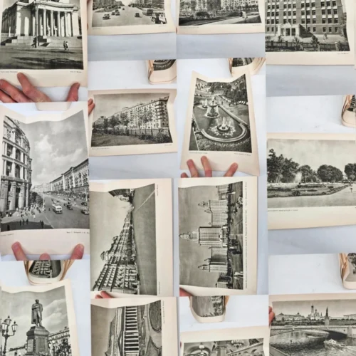 Zestaw 16 Archiwalnych fotografii Moskwy ZSRR lata 50 - 60 XX w.