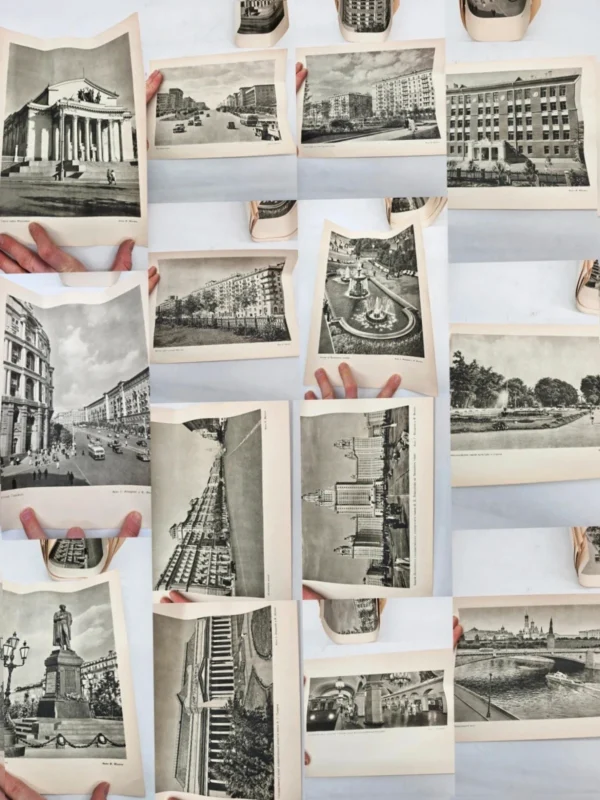 Zestaw 16 Archiwalnych fotografii Moskwy ZSRR lata 50 - 60 XX w.