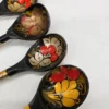 Rosyjskie ręcznie malowane Łyżki drewniane folk komplet 4 sztuki