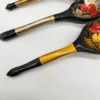Rosyjskie ręcznie malowane Łyżki drewniane folk komplet 4 sztuki