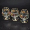 3x kieliszek böckling Neudenau złocone kryształki vintage Niemcy 9 cm