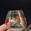 3x kieliszek böckling Neudenau złocone kryształki vintage Niemcy 9 cm