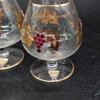 3x kieliszek böckling Neudenau złocone kryształki vintage Niemcy 9 cm