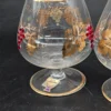 3x kieliszek böckling Neudenau złocone kryształki vintage Niemcy 9 cm