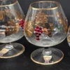 3x kieliszek böckling Neudenau złocone kryształki vintage Niemcy 9 cm