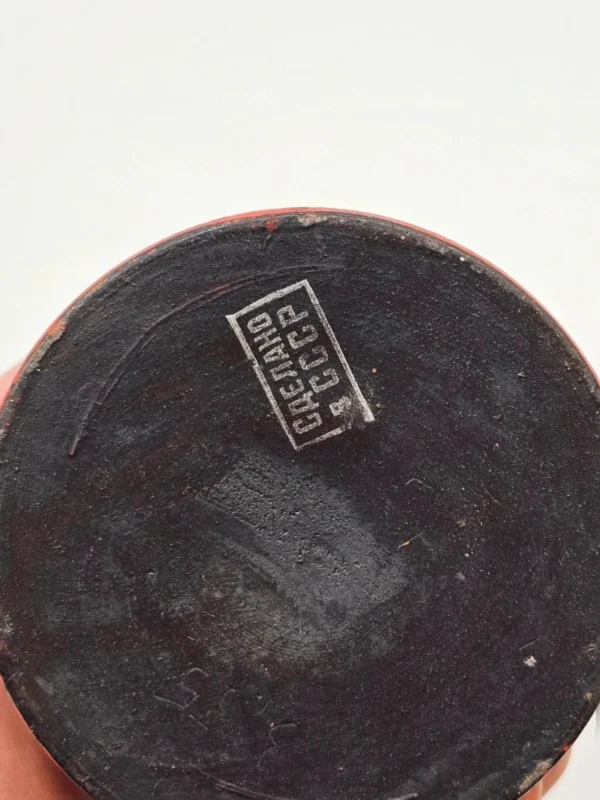 Pojemnik drewniany Chochłoma zSRR Ręcznie malowany vintage