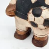 Drewniana figurka miś piłkarz z 1946 roku Ręcznie Rzeźbiona 25 cm