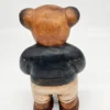 Drewniana figurka miś piłkarz z 1946 roku Ręcznie Rzeźbiona 25 cm