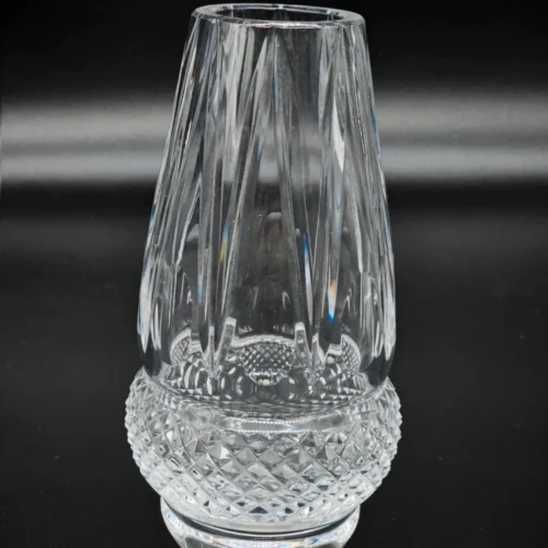 Wazon kryształowy Z dekoracyjnym szlifem, 18 cm – masywny I elegancki