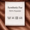Futrzana czapka damska z futra brązowa vintage syntetyk 100%