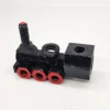 Metalowa figurka lokomotywy ciężka industrialna rzeźba 21 cm