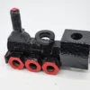 Metalowa figurka lokomotywy ciężka industrialna rzeźba 21 cm