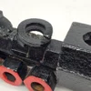 Metalowa figurka lokomotywy ciężka industrialna rzeźba 21 cm
