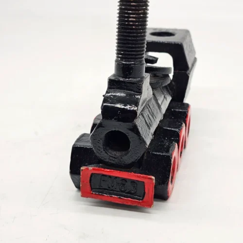 Metalowa figurka lokomotywy ciężka industrialna rzeźba 21 cm