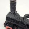 Metalowa figurka lokomotywy ciężka industrialna rzeźba 21 cm