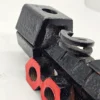 Metalowa figurka lokomotywy ciężka industrialna rzeźba 21 cm