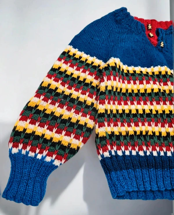 Viking of Norway, sweter dziergany, 100% wełna + Superwash, size M