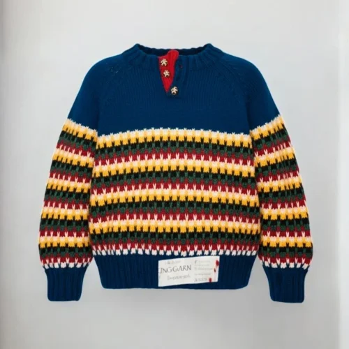 Viking of Norway, sweter dziergany, 100% wełna + Superwash, size M