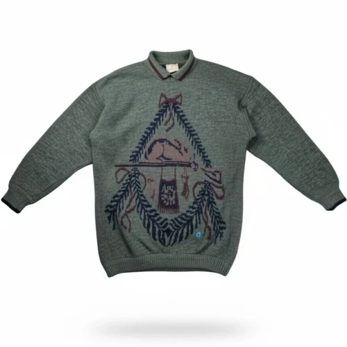 Etienne Aigner sweter wełniany z motywem Myśliwskim  moher, unisex