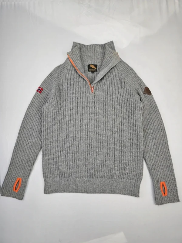 Sweter 100% wełniany Z krytymi łapkami Beaver Lake – styl outdoorowy