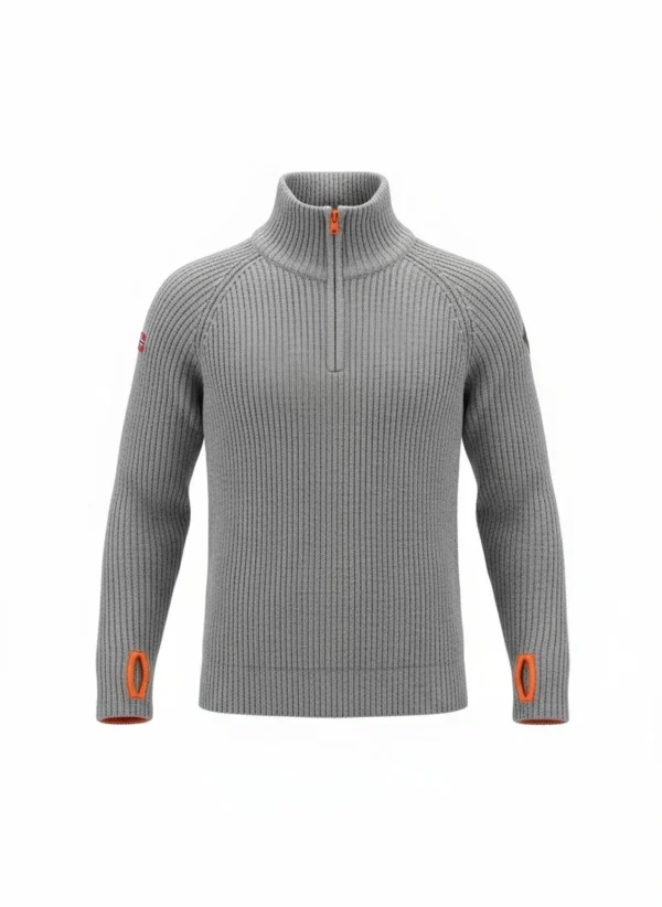 Sweter 100% wełniany Z krytymi łapkami Beaver Lake – styl outdoorowy