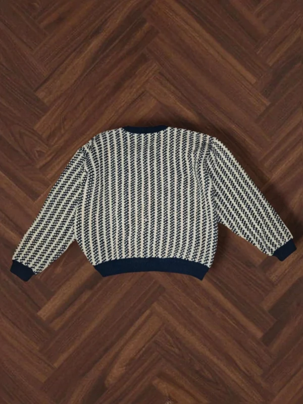 Ronin Rage wełniany Sweter vintage beż granat