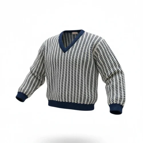 Ronin Rage  wełniany Sweter vintage beż granat