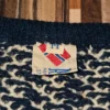 Ronin Rage wełniany Sweter vintage beż granat
