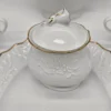 Mitterteich Bavaria Princess Gold serwis kawowy 6 osób biała porcelana złocona