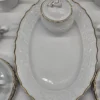 Mitterteich Bavaria Princess Gold serwis kawowy 6 osób biała porcelana złocona