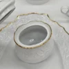 Mitterteich Bavaria Princess Gold serwis kawowy 6 osób biała porcelana złocona