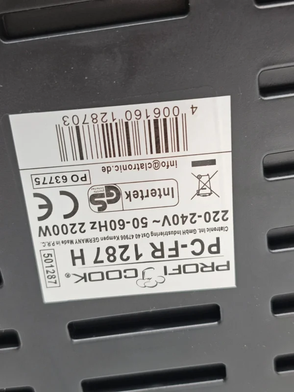 Frytkownica beztłuszczowa Profi Cook PC FR 1287 H 2200W podwójna szuflada