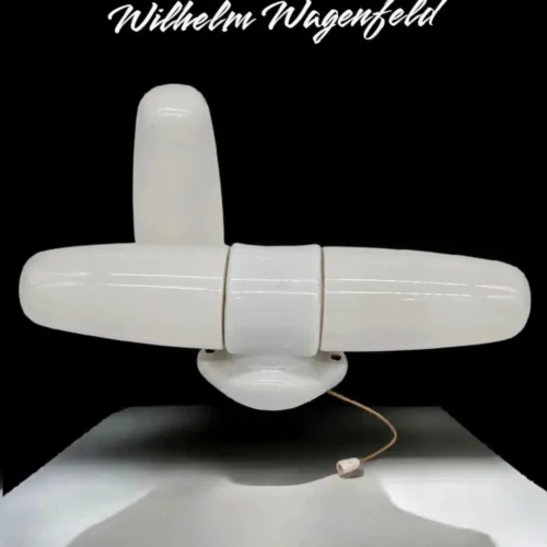 Lampa ścienna retro w Stylu Bauhaus – projekt przypisywany Wilhelmowi Wagenfeldowi, lata 60.