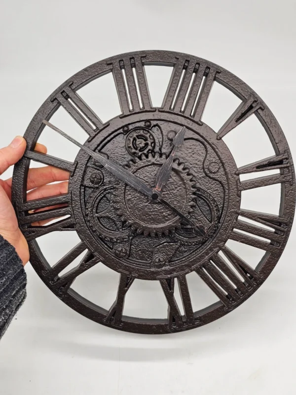 Zegar ścienny industrialny metalowy 29 cm rzymskie cyfry