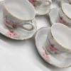 Porcelana Bavaria Schumann serwis kawowy kwiaty złocenia 9 filiżanek dzbanek cukiernica mlecznik