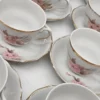 Porcelana Bavaria Schumann serwis kawowy kwiaty złocenia 9 filiżanek dzbanek cukiernica mlecznik