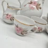 Porcelana Bavaria Schumann serwis kawowy kwiaty złocenia 9 filiżanek dzbanek cukiernica mlecznik