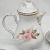 Porcelana Bavaria Schumann serwis kawowy kwiaty złocenia 9 filiżanek dzbanek cukiernica mlecznik