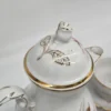 Porcelana Bavaria Schumann serwis kawowy kwiaty złocenia 9 filiżanek dzbanek cukiernica mlecznik